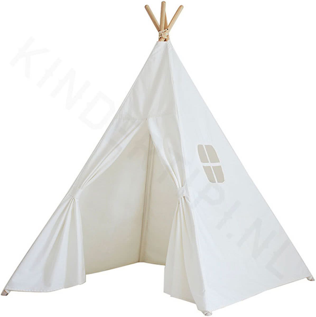 Tipi speeltent wit van Kindertipi - wigwam - indianentent - speeltent| 100% katoen